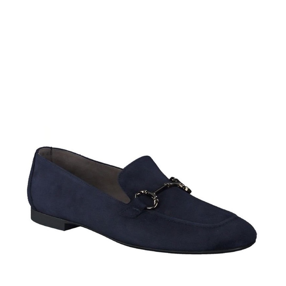 Paul Green Daphne Bit Loafers - Blue Suede Shoes US 8, UK 5 1/2